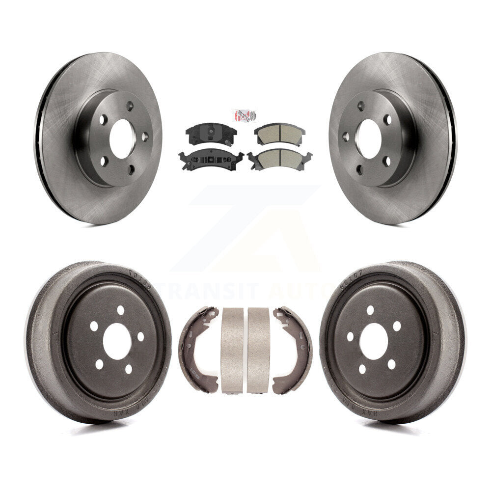Front Rear Disc Brake Rotors Semi-Metallic Pads And Drum Kit For Chevrolet Cavalier K8A-105045