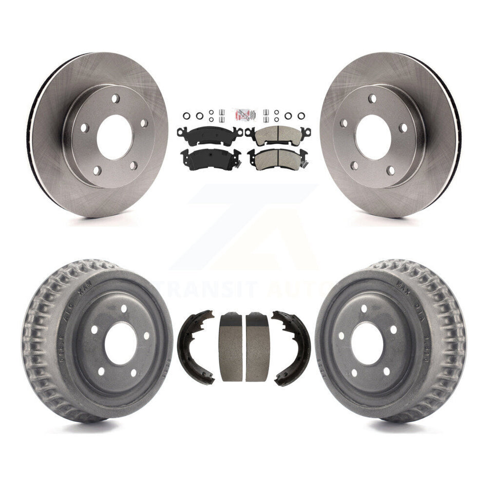 Front Rear Disc Brake Rotors Semi-Metallic Pads And Drum Kit For GMC Jimmy K8A-105047
