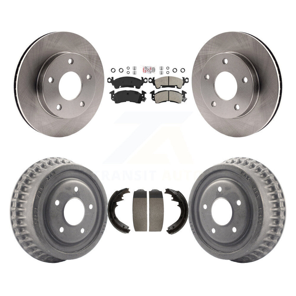 Front Rear Disc Brake Rotors Semi-Metallic Pads And Drum Kit For GMC Jimmy K8A-105047