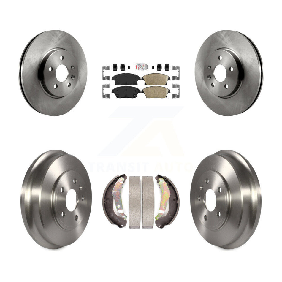 Front Rear Disc Brake Rotors Ceramic Pads And Drum Kit For 2013-2017 Chevrolet Trax K8A-105052