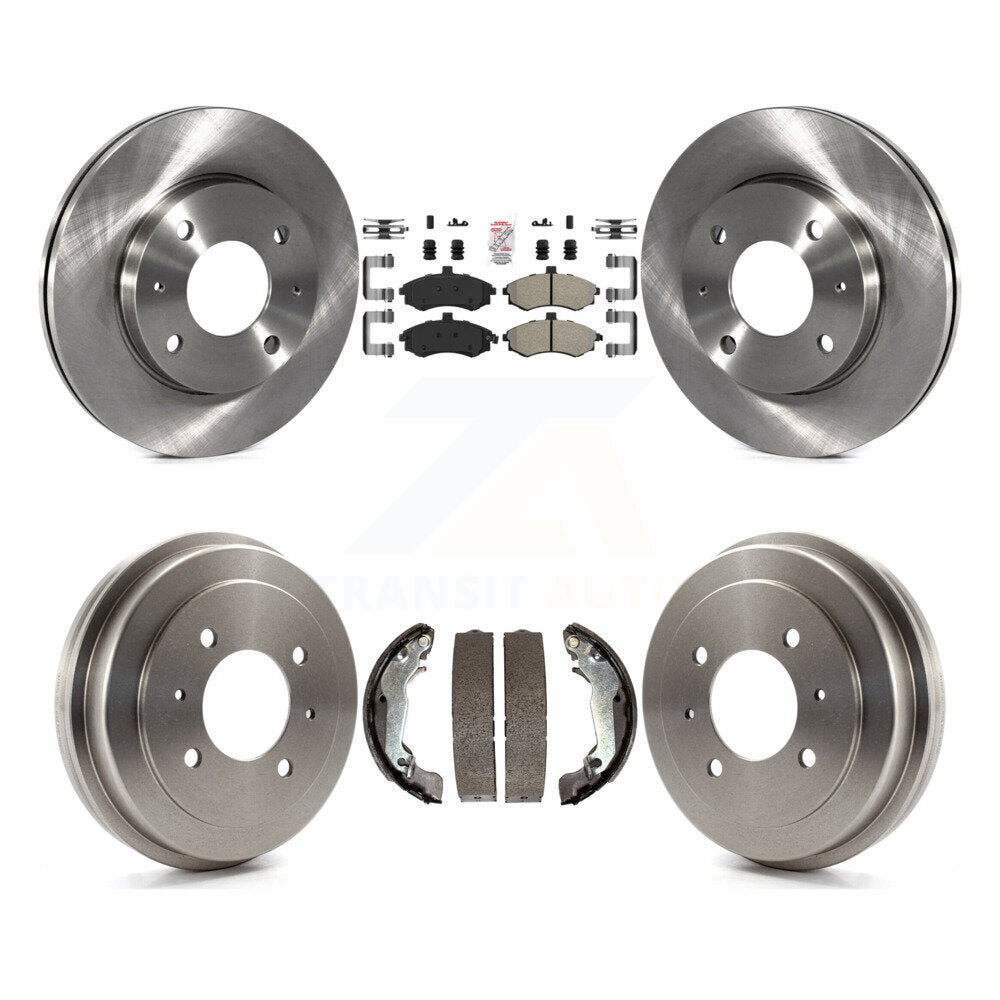 Front Rear Brake Rotors Semi-Metallic Pad & Drum Kit For Hyundai Elantra rear brakes K8A-105056