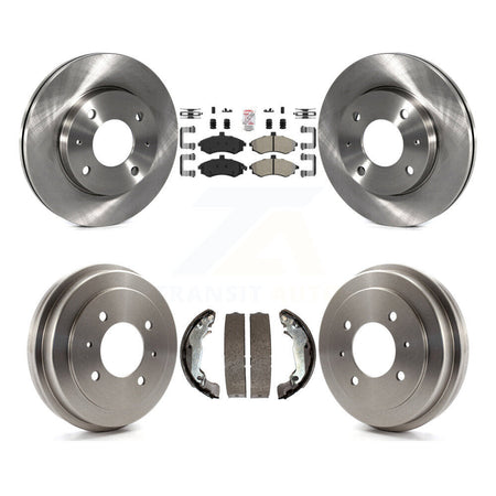 Front Rear Brake Rotors Semi-Metallic Pad & Drum Kit For Hyundai Elantra rear brakes K8A-105056