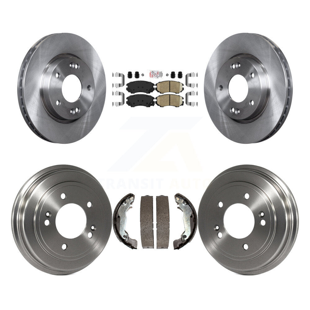 Front Rear Disc Brake Rotors Ceramic Pads And Drum Kit For Hyundai Elantra K8A-105060