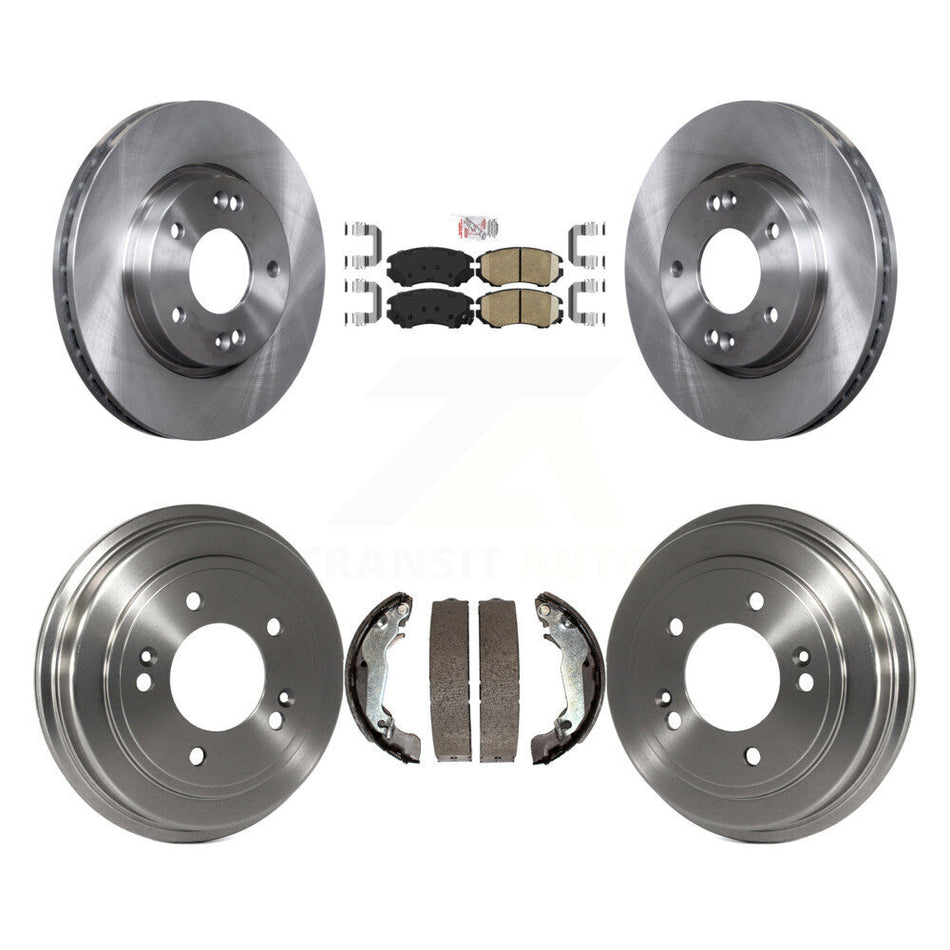 Front Rear Disc Brake Rotors Ceramic Pads And Drum Kit For Hyundai Elantra K8A-105061