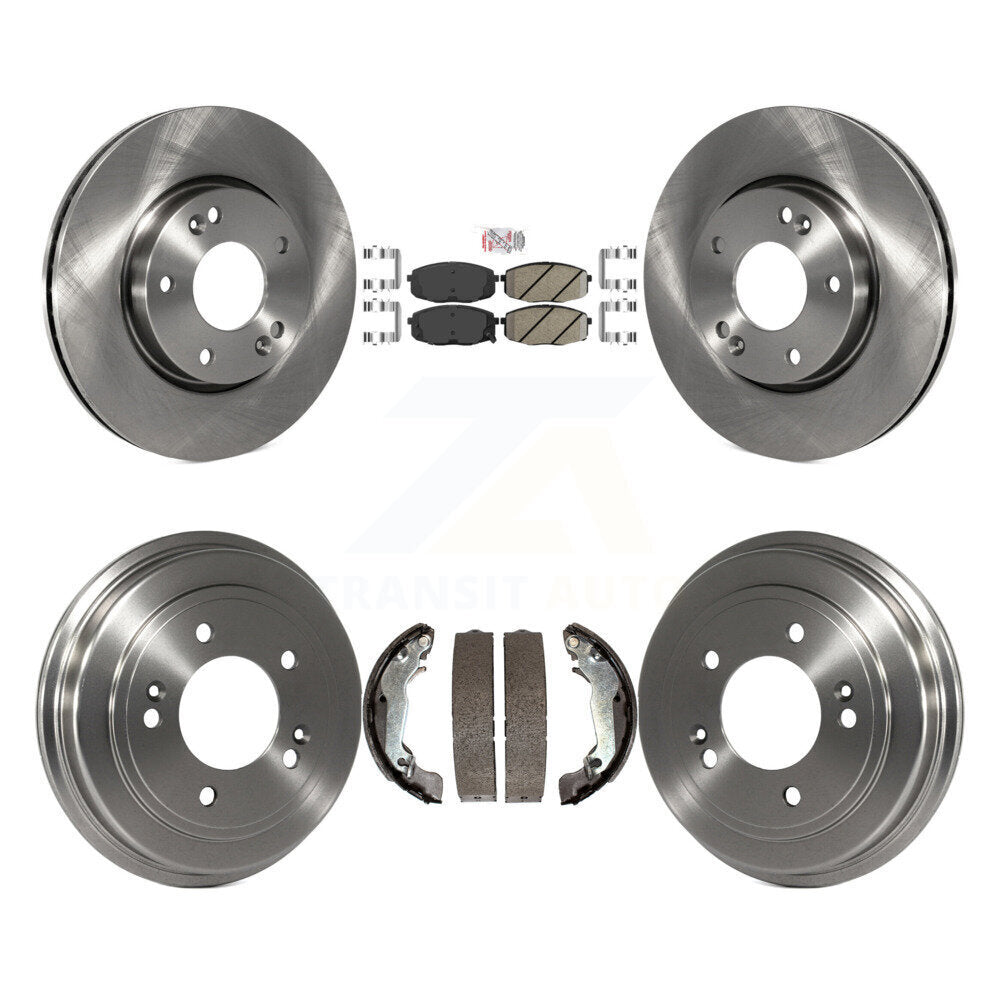 Front Rear Disc Brake Rotors Ceramic Pads And Drum Kit For Hyundai Elantra K8A-105062