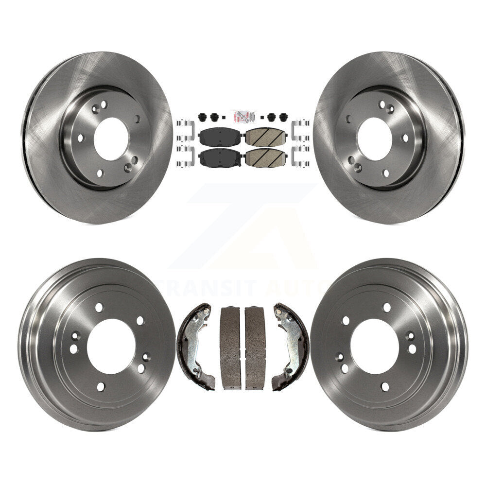 Front Rear Disc Brake Rotors Ceramic Pads And Drum Kit For Hyundai Elantra K8A-105063