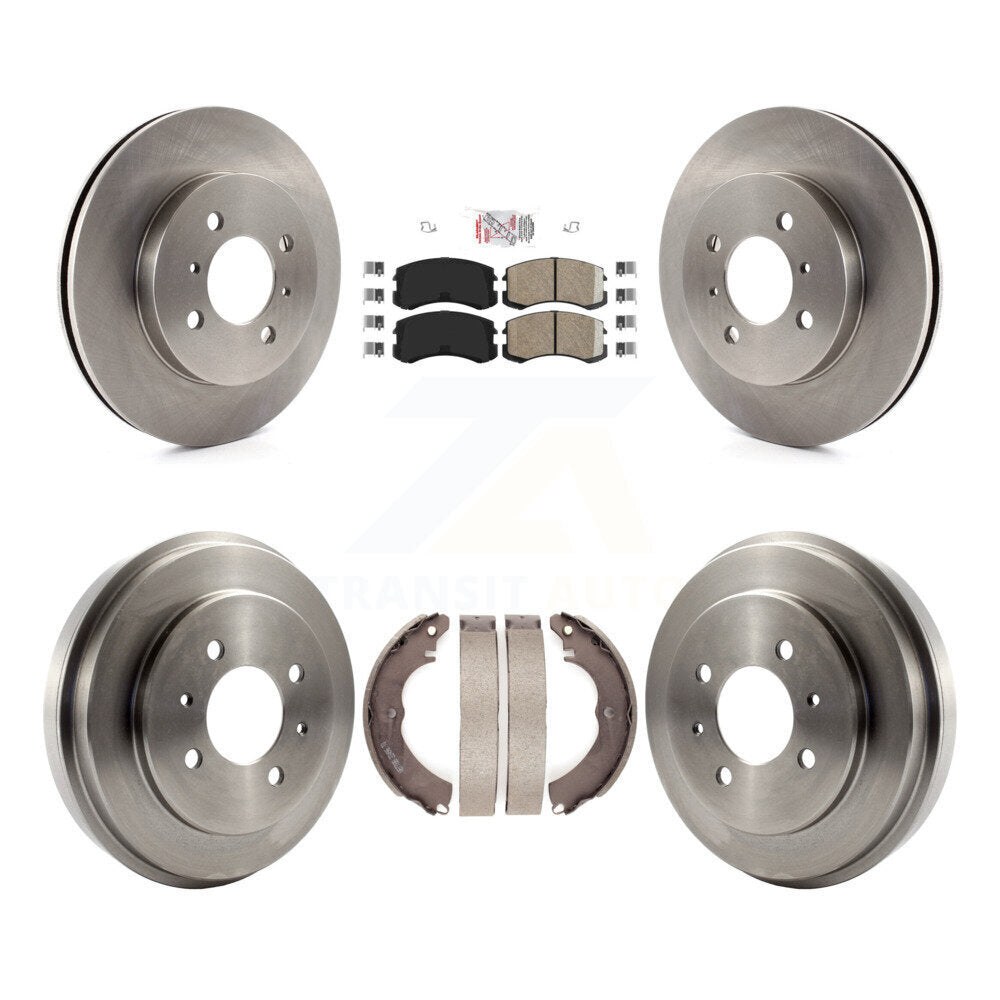 Front Rear Disc Brake Rotors Ceramic Pads And Drum Kit For Mitsubishi Lancer K8A-105067