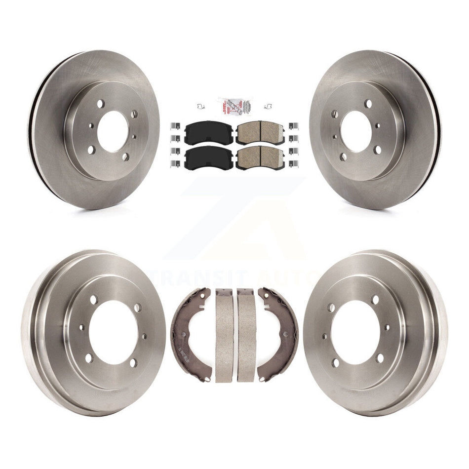 Front Rear Disc Brake Rotors Ceramic Pads And Drum Kit For Mitsubishi Lancer ES K8A-105068