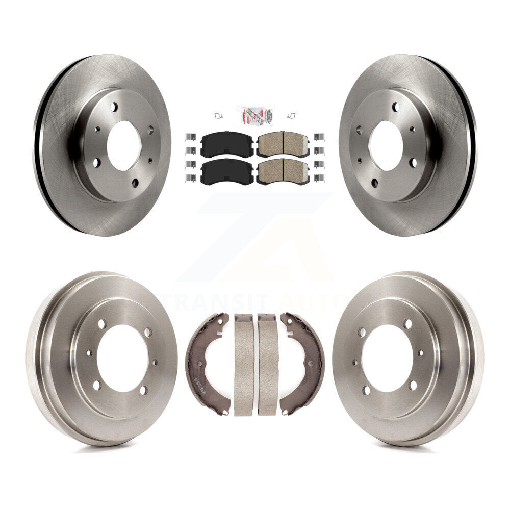 Front Rear Disc Brake Rotors Ceramic Pads And Drum Kit For Mitsubishi Lancer K8A-105070