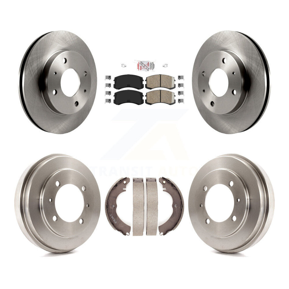 Front Rear Disc Brake Rotors Ceramic Pads And Drum Kit For Mitsubishi Lancer K8A-105070