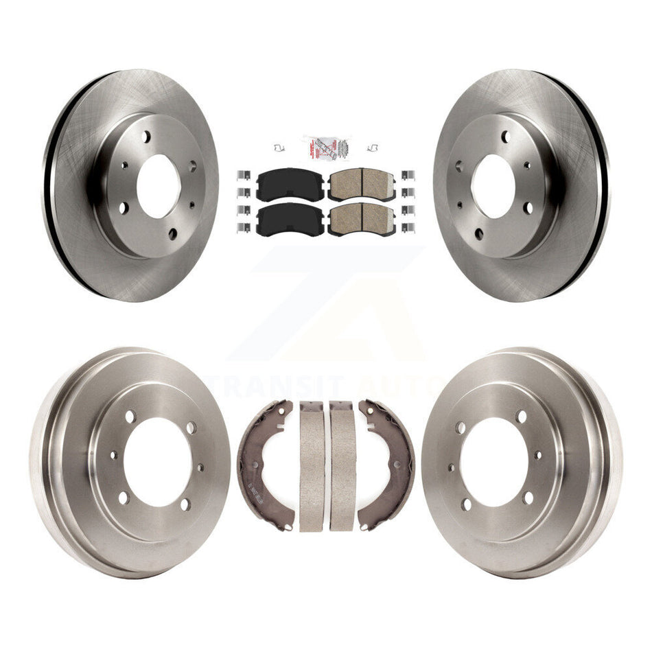 Front Rear Disc Brake Rotors Ceramic Pads And Drum Kit For Mitsubishi Lancer K8A-105070