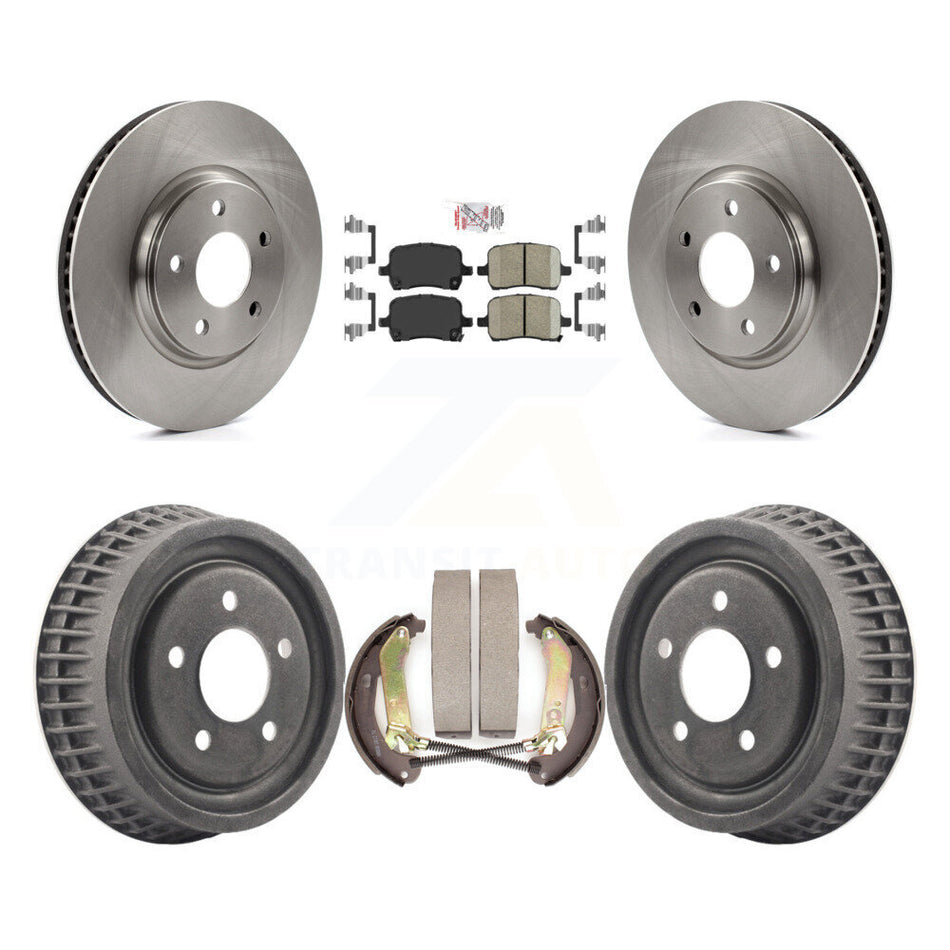 Front Rear Brake Rotors Ceramic Pad & Drum Kit For 2004 Chevrolet Malibu rear brakes K8A-105074