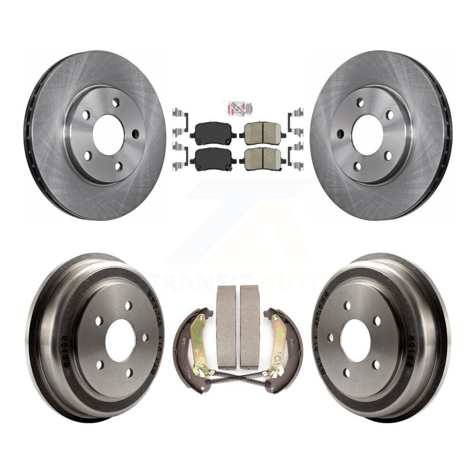 Front Rear Disc Brake Rotors Ceramic Pads And Drum Kit For Chevrolet Malibu K8A-105077