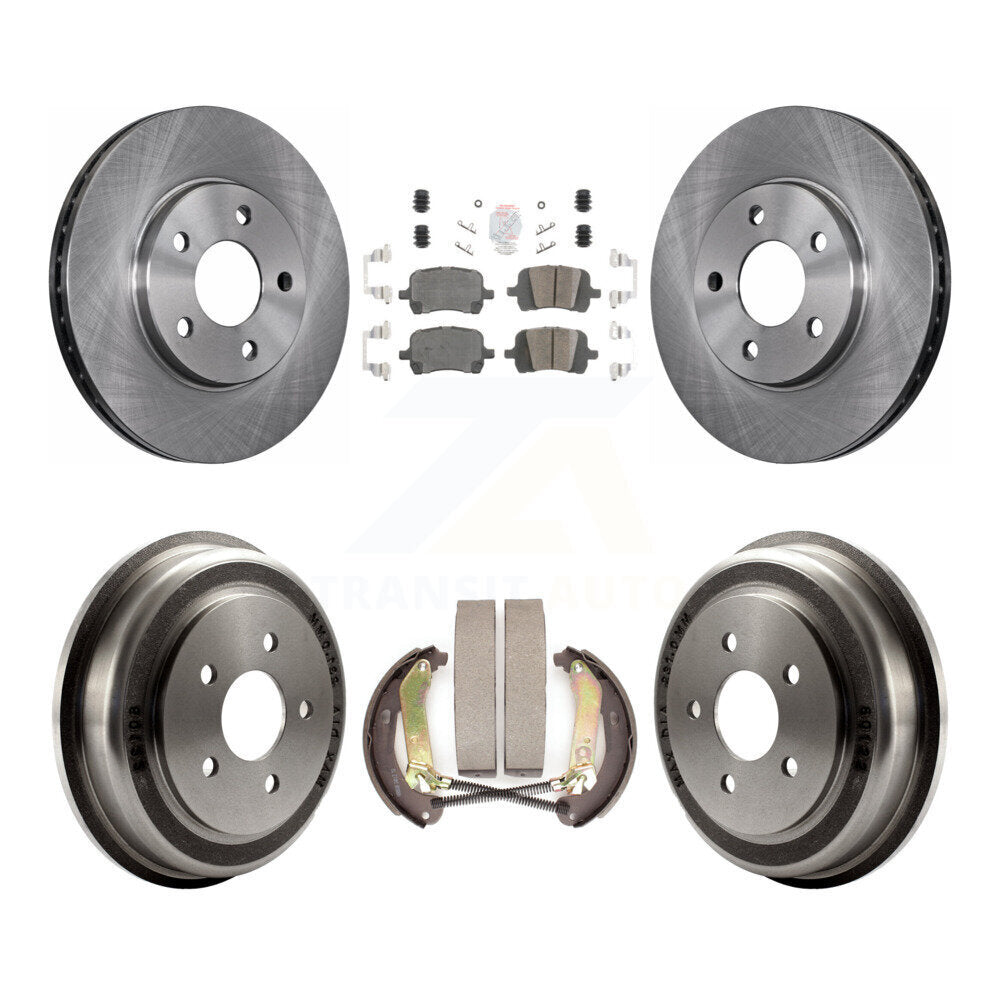 Front Rear Disc Brake Rotors Ceramic Pads And Drum Kit For Chevrolet Malibu K8A-105078