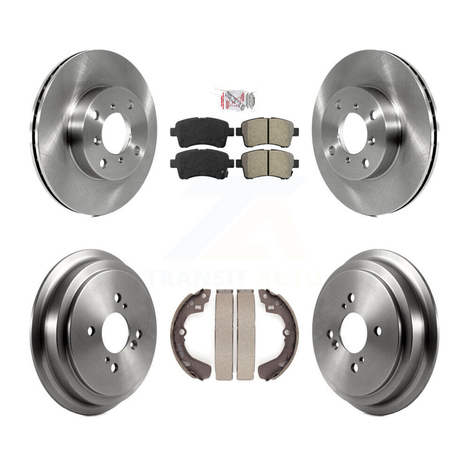 Front Rear Disc Brake Rotors Semi-Metallic Pads And Drum Kit For 2002-2005 Suzuki Aerio K8A-105084