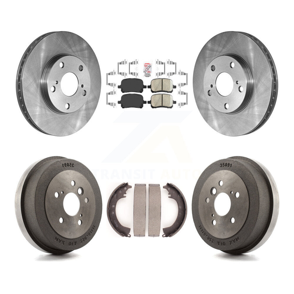Front Rear Disc Brake Rotors Ceramic Pads And Drum Kit For 2002-2003 Toyota Solara 2.4L K8A-105107