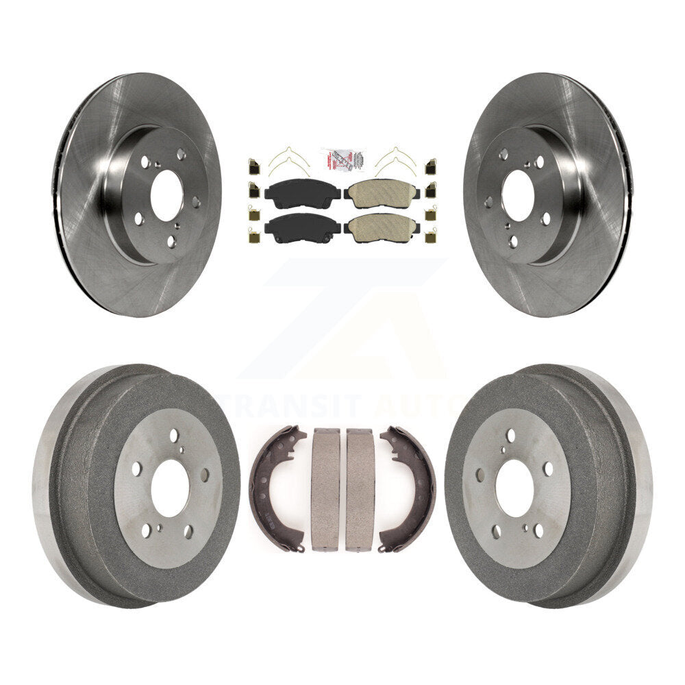 Front Rear Disc Brake Rotors Ceramic Pads And Drum Kit For 1996-2000 Toyota RAV4 K8A-105108