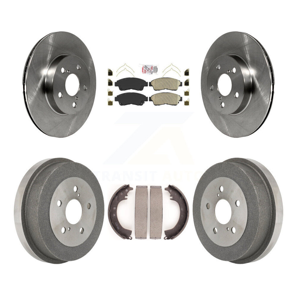 Front Rear Disc Brake Rotors Ceramic Pads And Drum Kit For 1996-2000 Toyota RAV4 K8A-105108
