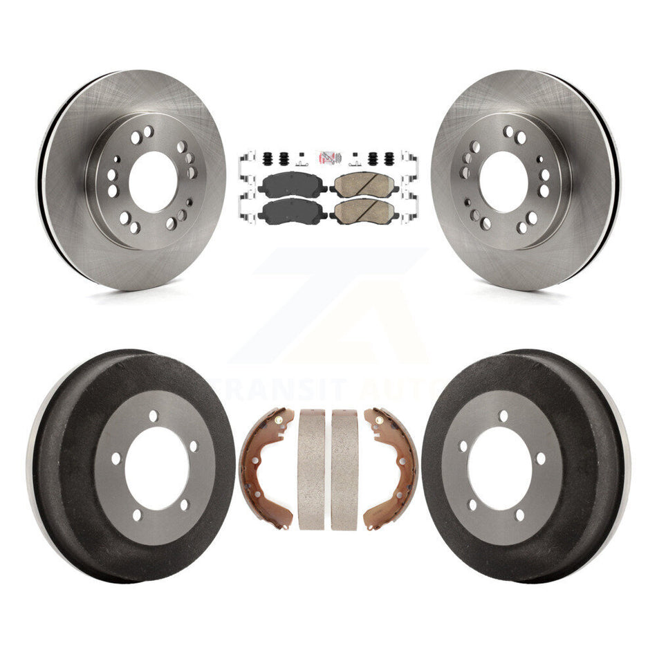 Front Rear Brake Rotor Ceramic Pad Drum Kit For Mitsubishi Eclipse Galant From 06/01 2.4L K8A-105113