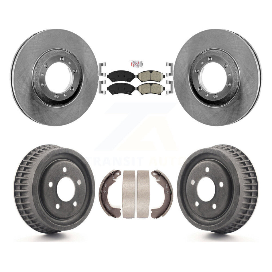 Front Rear Brake Rotor Ceramic Pad & Drum Kit For Pontiac Montana Buick Century Chevrolet K8A-105120