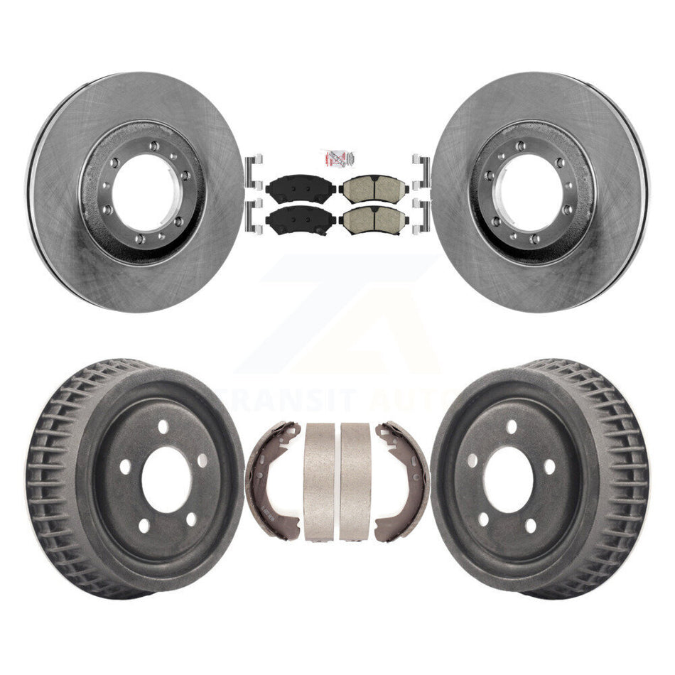 Front Rear Brake Rotor Ceramic Pad & Drum Kit For Pontiac Montana Buick Century Chevrolet K8A-105120