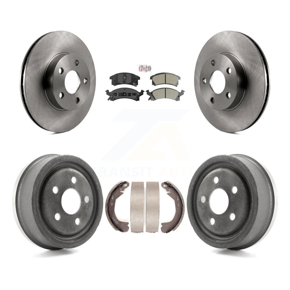 Front Rear Disc Brake Rotors Semi-Metallic Pads And Drum Kit For Chevrolet Beretta K8A-105124