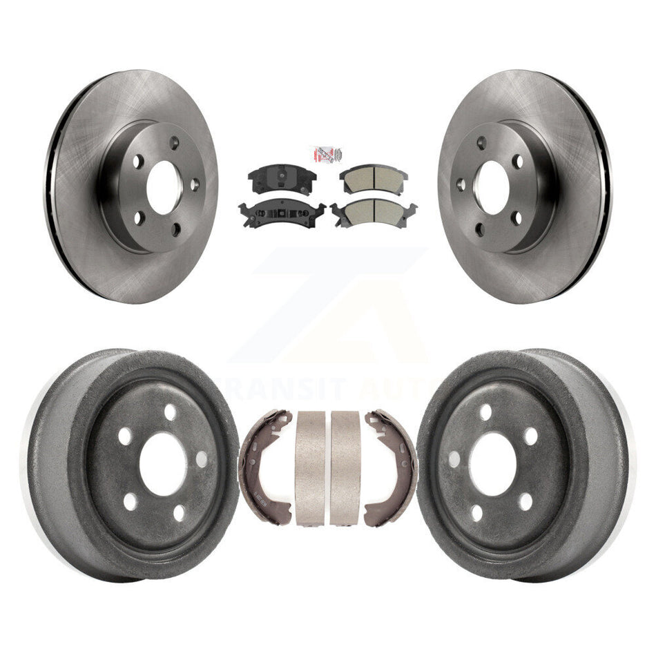 Front Rear Disc Brake Rotors Semi-Metallic Pads And Drum Kit For Chevrolet Beretta K8A-105124