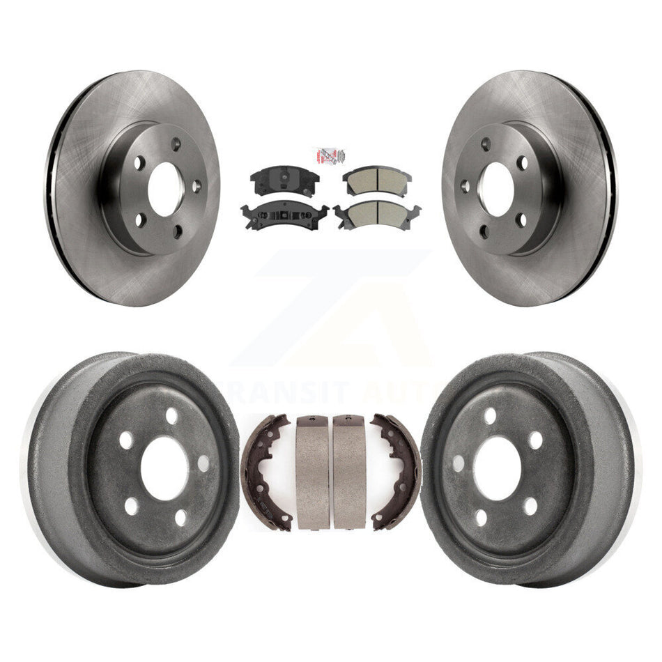 Front Rear Brake Rotors Semi-Metallic Pad Drum Kit For Pontiac Sunfire Chevrolet Grand Am K8A-105125
