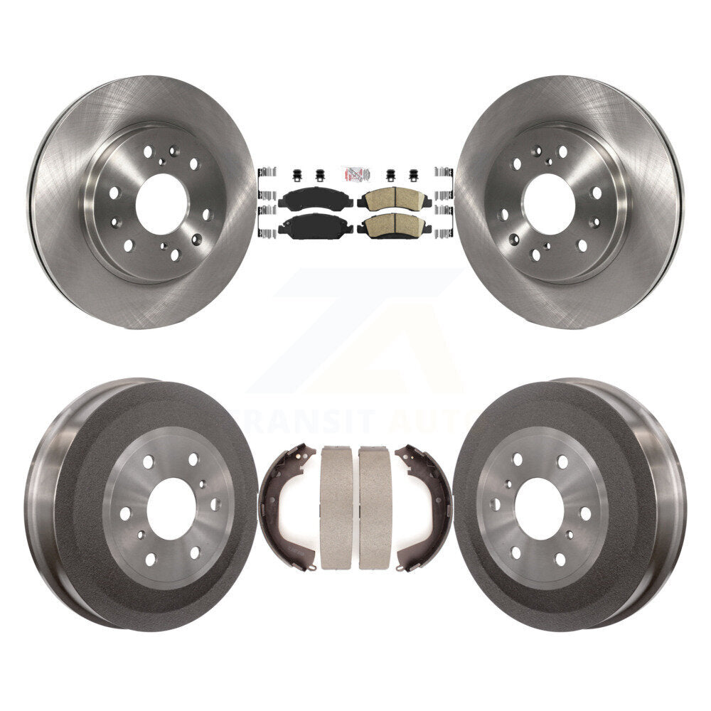 Front Rear Disc Brake Rotors Ceramic Pad Drum Kit For GMC Sierra 1500 Chevrolet Silverado K8A-105127