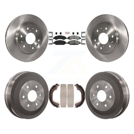 Front Rear Brake Rotor Semi-Metallic Pad Drum Kit For GMC Sierra 1500 Chevrolet Silverado K8A-105129