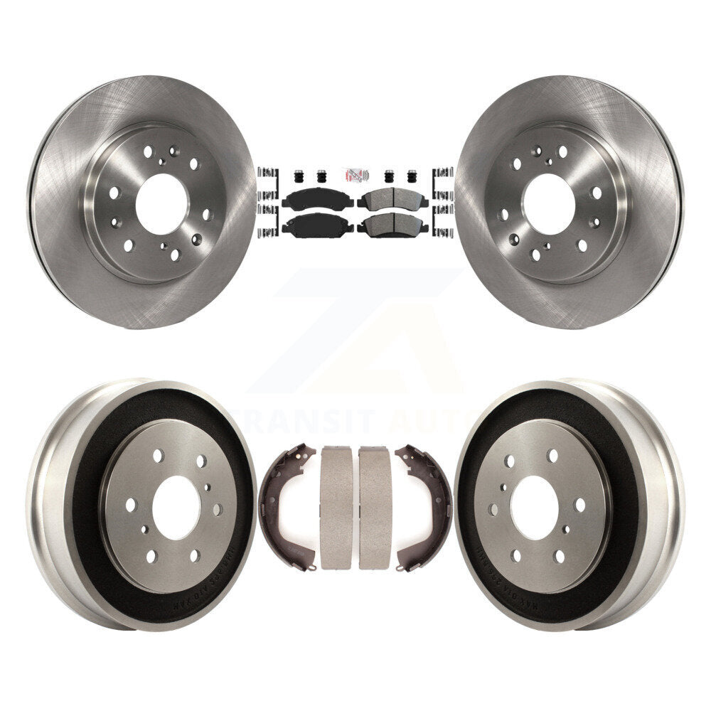 Front Rear Brake Rotor Semi-Metallic Pad Drum Kit For Chevrolet Silverado 1500 GMC Sierra K8A-105132