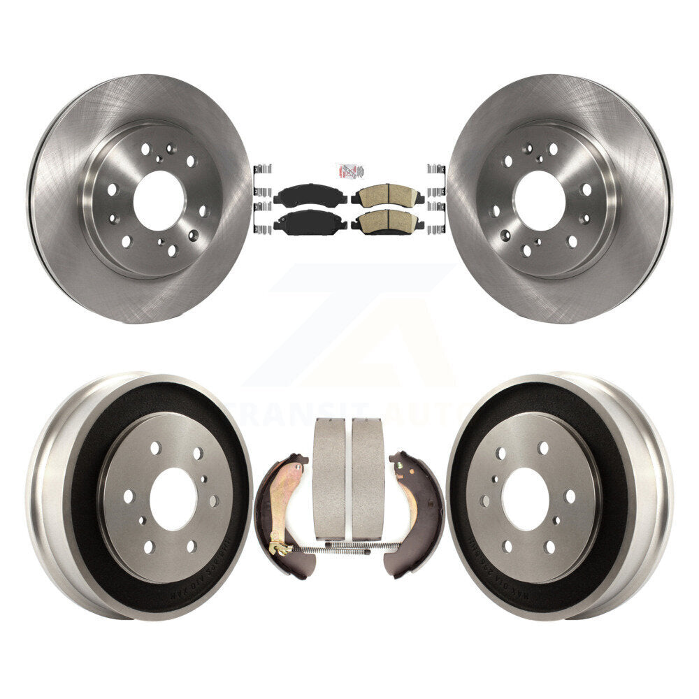 Front Rear Disc Brake Rotors Ceramic Pad Drum Kit For Chevrolet GMC Silverado 1500 Sierra K8A-105134