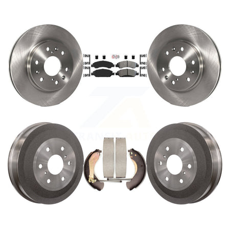 Front Rear Brake Rotor Semi-Metallic Pad Drum Kit For Chevrolet Silverado 1500 GMC Sierra K8A-105138