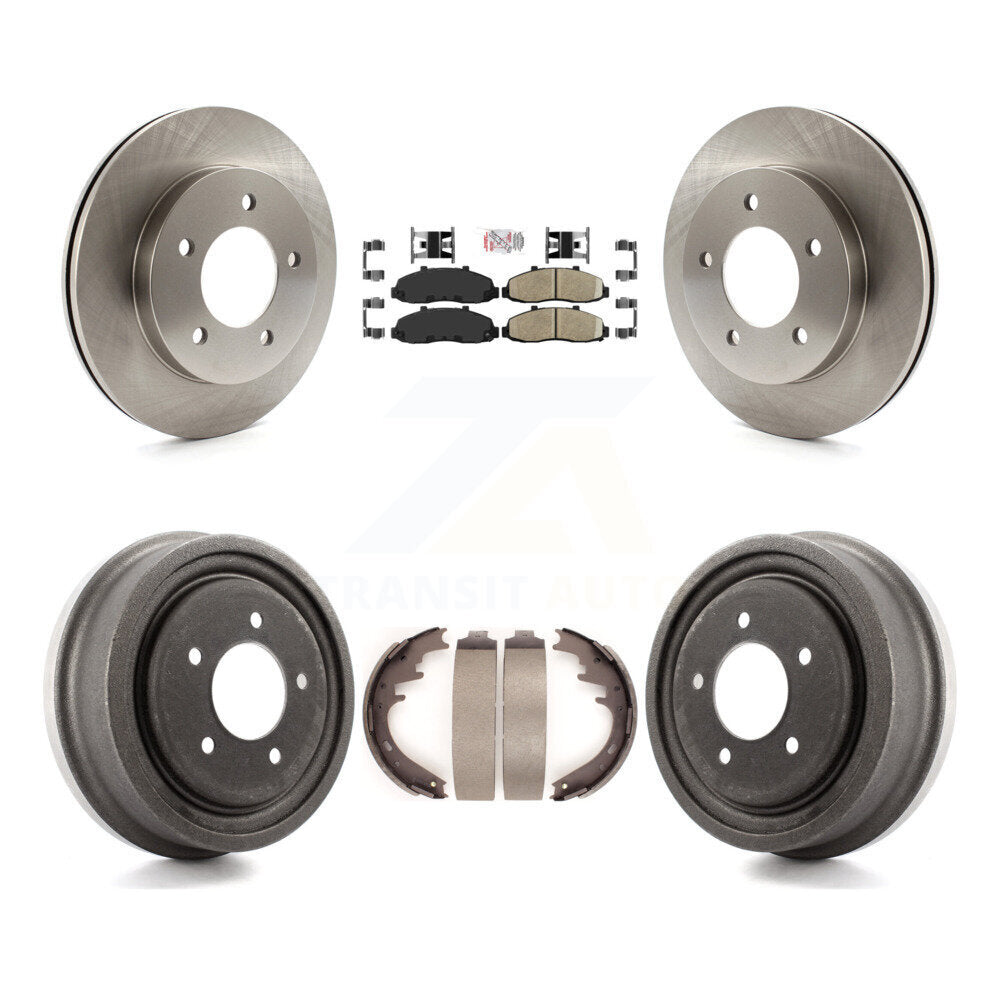 Front Rear Disc Brake Rotors Ceramic Pads And Drum Kit For Ford F-150 4WD K8A-105145