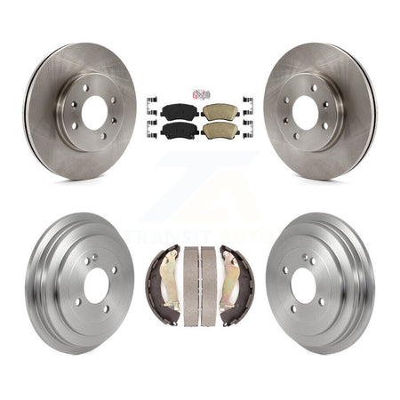 Front Rear Disc Brake Rotors Ceramic Pads And Drum Kit For 2012-2017 Hyundai Accent K8A-105153