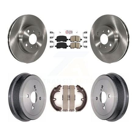 Front Rear Disc Brake Rotors Ceramic Pads And Drum Kit For Toyota Corolla K8A-105157