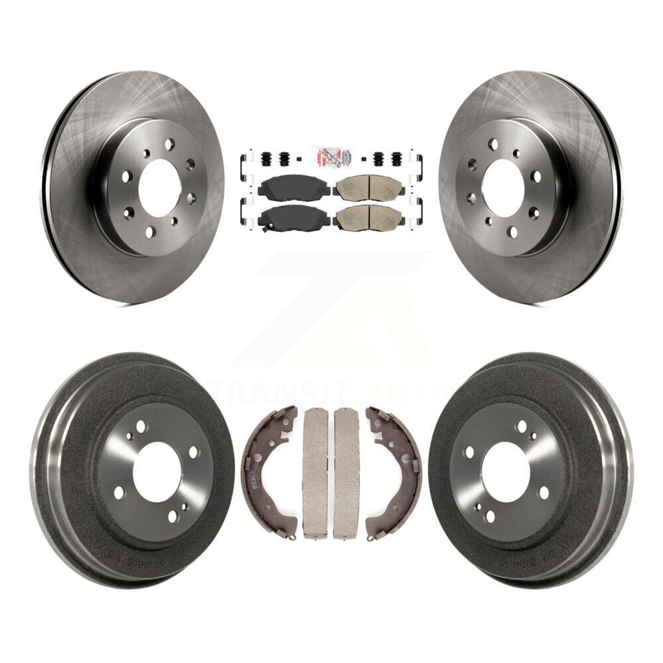 Front Rear Disc Brake Rotors Ceramic Pads And Drum Kit For Honda Insight K8A-105159