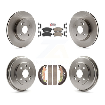 Front Rear Disc Brake Rotors Ceramic Pads And Drum Kit For 2011-2014 Mazda 2 K8A-105163