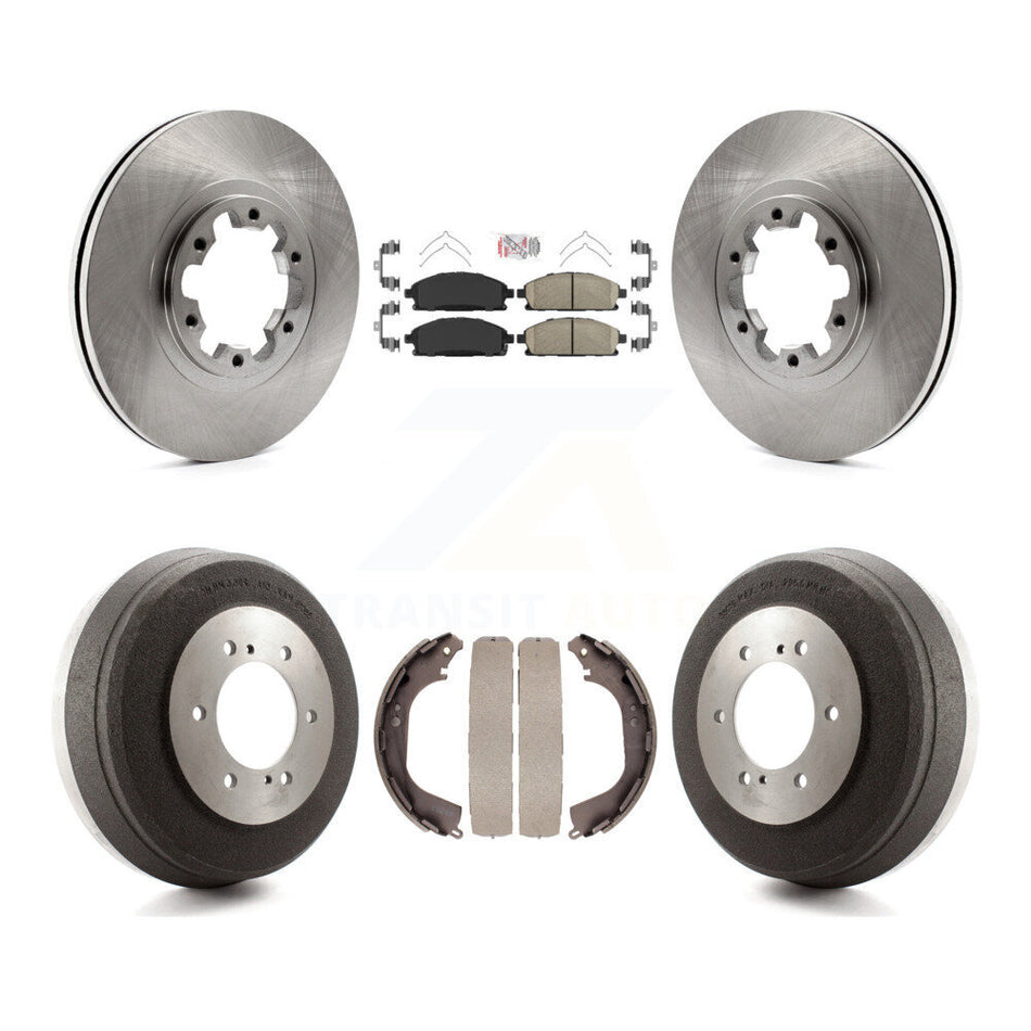 Front Rear Disc Brake Rotors Ceramic Pads And Drum Kit For Nissan Pathfinder INFINITI QX4 K8A-105165