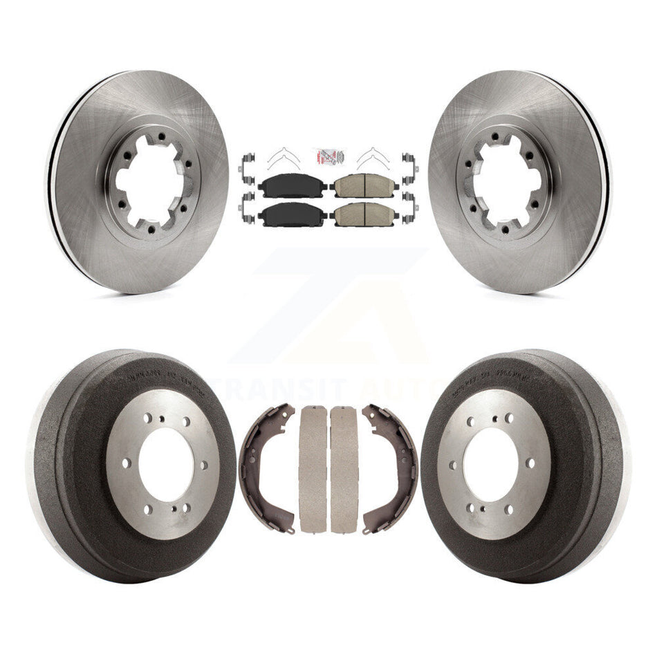 Front Rear Disc Brake Rotors Ceramic Pads And Drum Kit For Nissan Pathfinder INFINITI QX4 K8A-105165