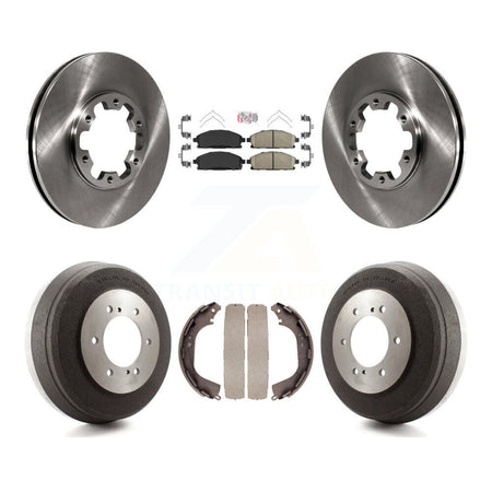 Front Rear Disc Brake Rotors Ceramic Pads And Drum Kit For Nissan Pathfinder INFINITI QX4 K8A-105166