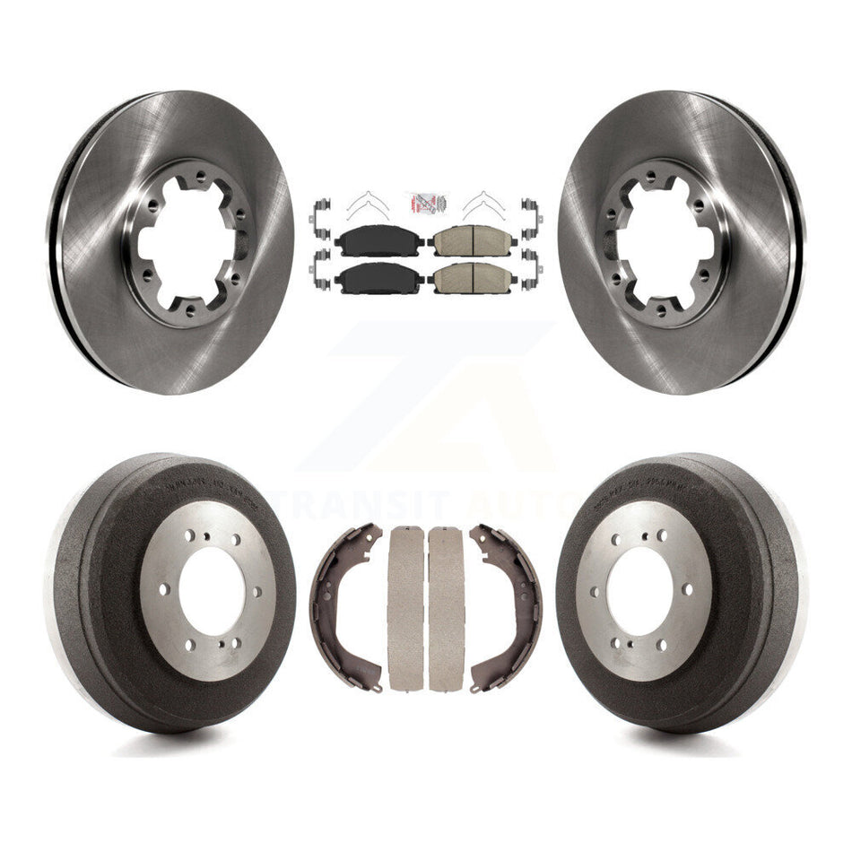 Front Rear Disc Brake Rotors Ceramic Pads And Drum Kit For Nissan Pathfinder INFINITI QX4 K8A-105166