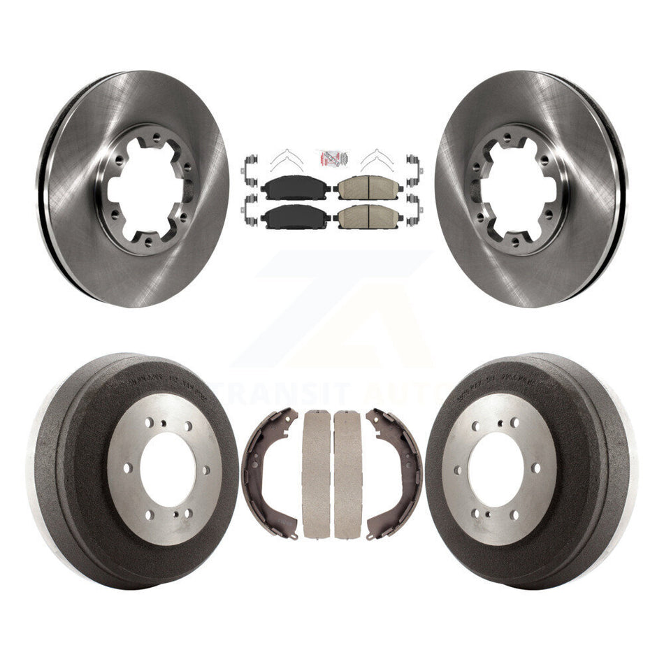 Front Rear Disc Brake Rotors Ceramic Pads And Drum Kit For Nissan Pathfinder INFINITI QX4 K8A-105166