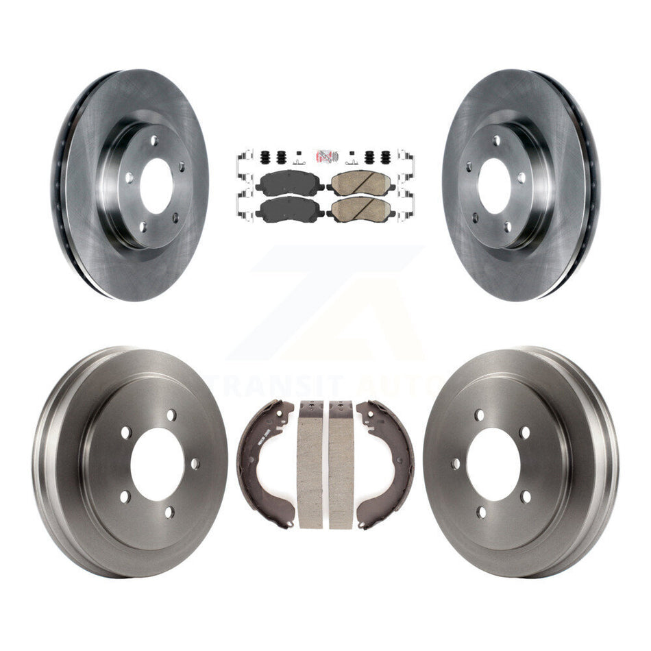 Front Rear Disc Brake Rotor Ceramic Pad & Drum Kit For Jeep Patriot Compass Dodge Caliber K8A-105168