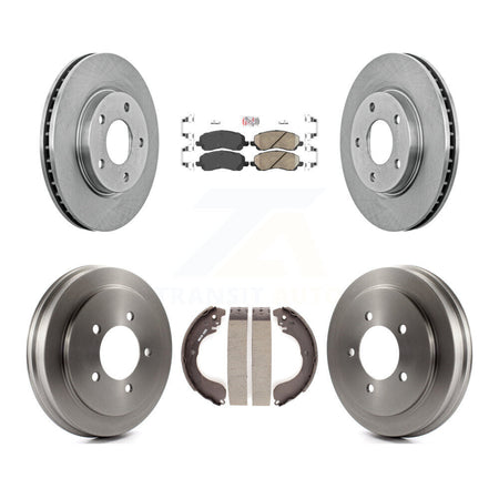 Front Rear Disc Brake Rotors Ceramic Pads And Drum Kit For Dodge Caliber K8A-105169