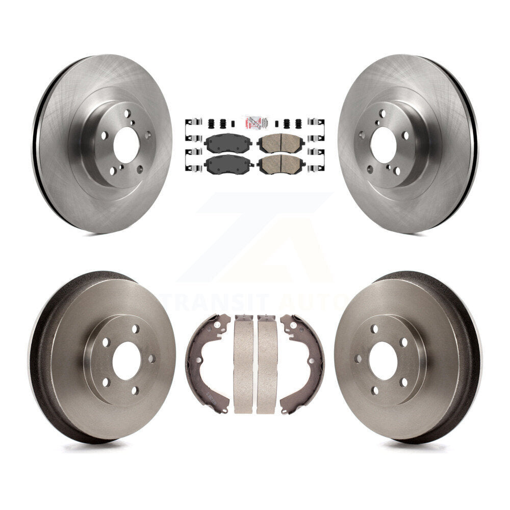 Front Rear Disc Brake Rotors Ceramic Pads And Drum Kit For Subaru Forester Impreza K8A-105175