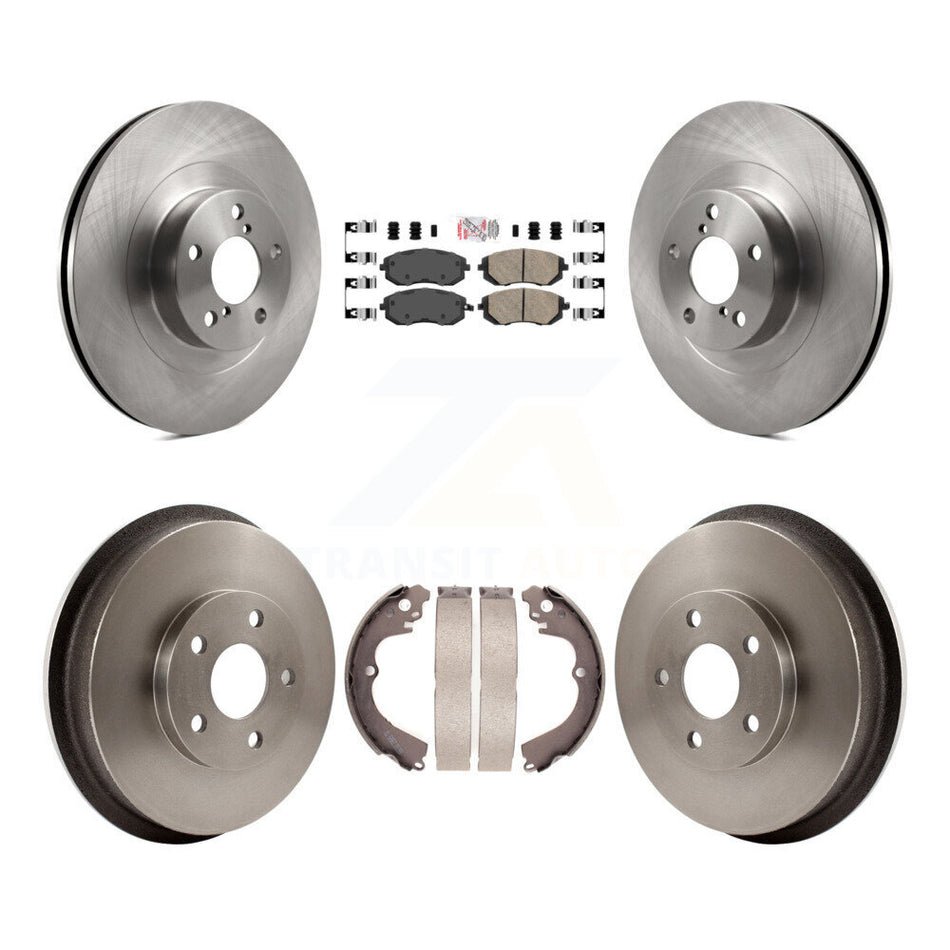 Front Rear Disc Brake Rotors Ceramic Pads And Drum Kit For Subaru Forester Impreza K8A-105175