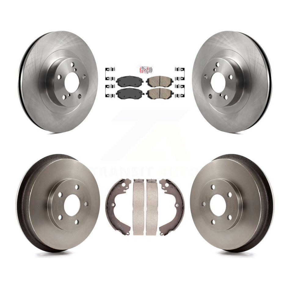 Front Rear Disc Brake Rotors Ceramic Pads And Drum Kit For Subaru Forester Impreza K8A-105176
