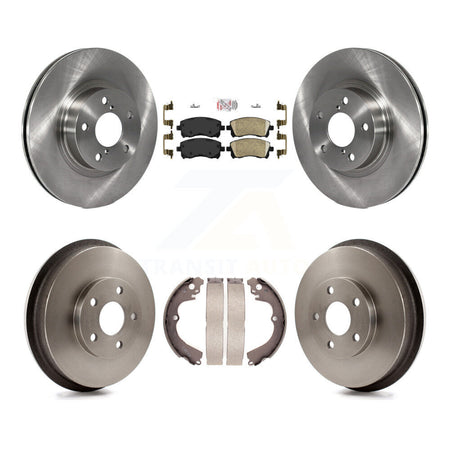 Front Rear Brake Rotor Ceramic Pad And Drum Kit For 1998-2002 Subaru Forester 4-Wheel ABS K8A-105179