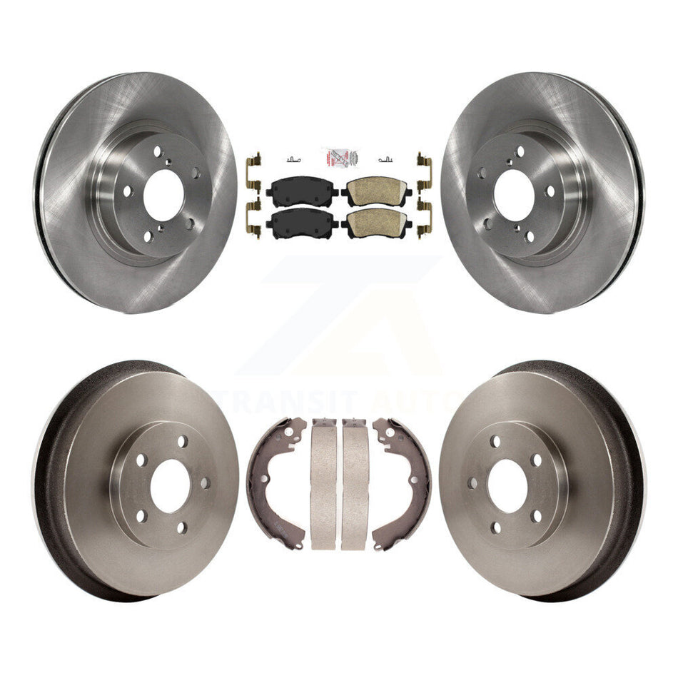 Front Rear Brake Rotor Ceramic Pad And Drum Kit For 1998-2002 Subaru Forester 4-Wheel ABS K8A-105179